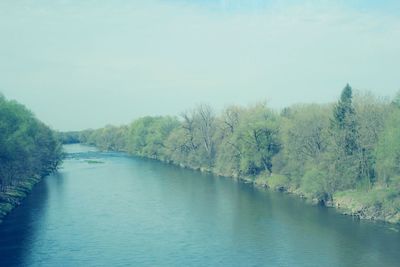 Scenic view of river against sky