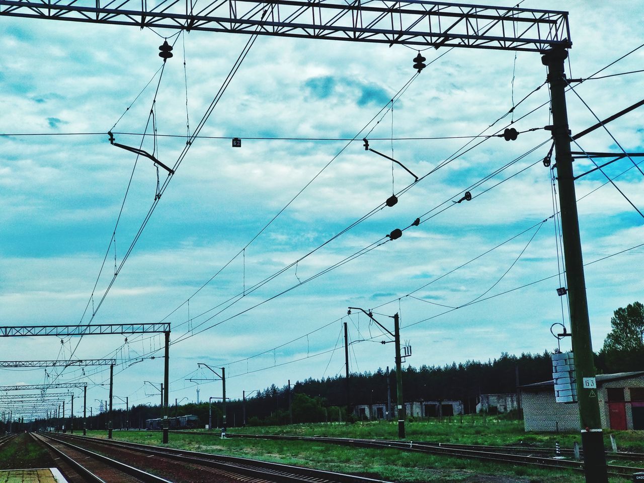 RAILROAD TRACK AGAINST SKY