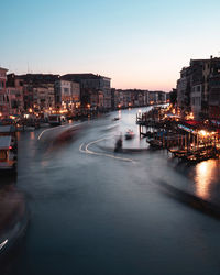 Bridge over river in city