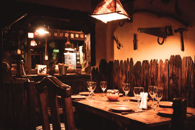 Interior of a beautiful and cozy irish pub, full of drinks, beers and food to spend a good time