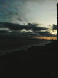 Scenic view of sea during sunset