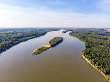 Scenic view of land against sky