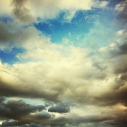 Low angle view of cloudy sky