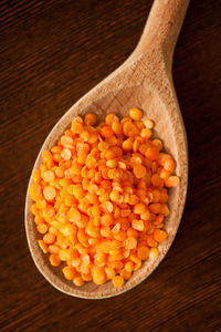 Close-up of orange on table