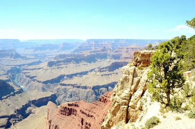 Scenic view of rocky mountains against sky at grand canyon national park