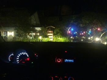 Cars on road at night