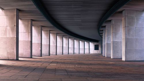 Architectural columns by ceiling