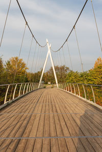 View of suspension bridge against sky