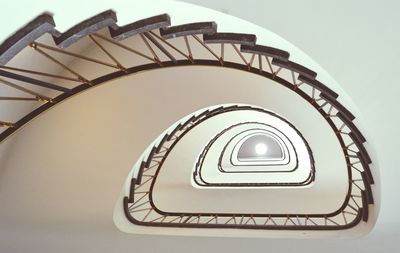 Low angle view of spiral staircase