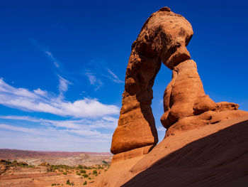 Delicate arch with intense blue sky in arches national park, utah.