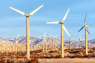 One of the many wind farms in riverside county in southern california