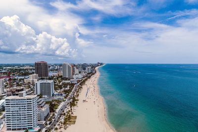 Panoramic view of sea against sky