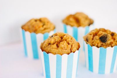 Close-up of food on white background