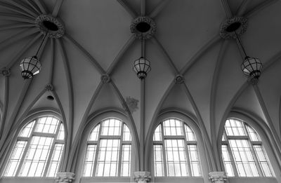 Low angle view of ceiling of building