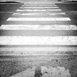 Road marking on asphalt road