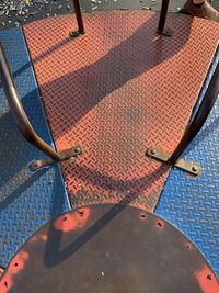 High angle view of playground