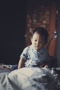 Boy on bed