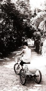 Full length of bicycle on bicycle