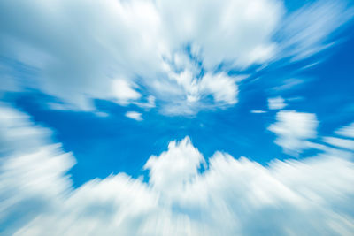 Defocused image of clouds in sky