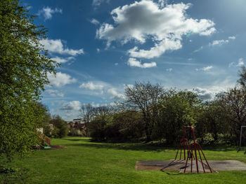 Dramatic clouds over the park