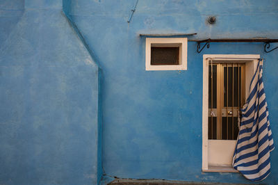 Closed door of old building