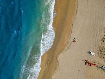 Aerial view of beach during sunny day