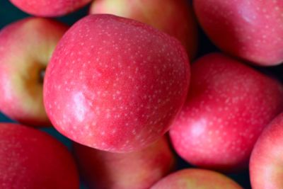 Full frame shot of apples in market