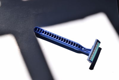 High angle view of pen on table