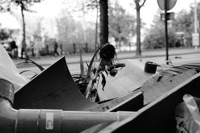 Close-up of man in car