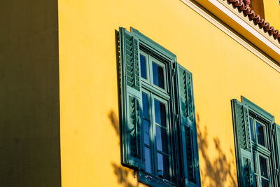 Low angle view of yellow building