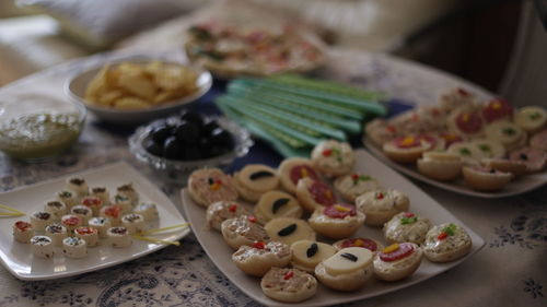 Close-up of food in plate on table