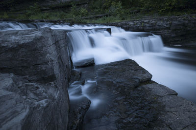 Scenic view of waterfall