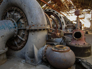 Close-up of abandoned truck