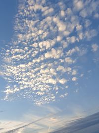 Low angle view of clouds in sky
