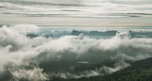 High angle view of cloudscape against sky