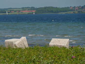 Scenic view of sea shore