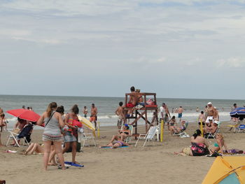 Tourists enjoying at beach