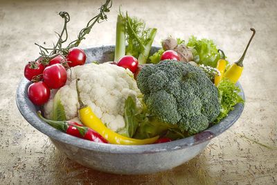 Close-up of vegetables in bowl