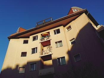 Low angle view of building against clear sky