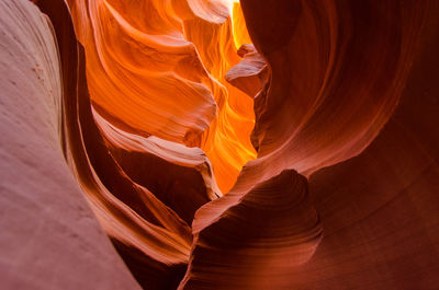 Low angle view of rock formation