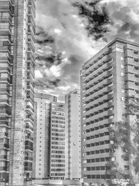 Low angle view of buildings against sky