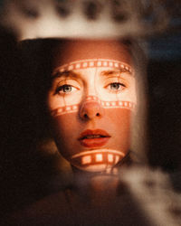 Close-up portrait of a young woman
