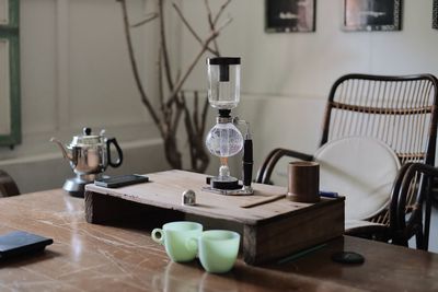 Syphon coffee brewing set up 