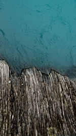 Directly above shot of rocky coastline