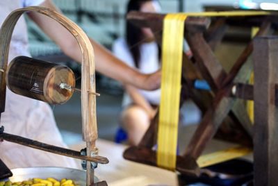 Close-up of metal structure