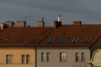 Low angle view of residential building against sky