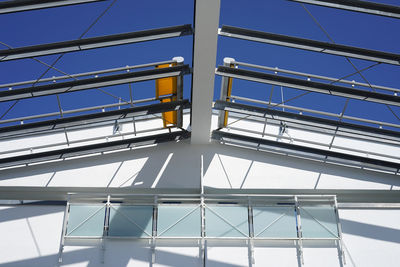 Low angle view of modern building against sky