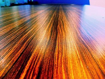 Close-up of table on hardwood floor