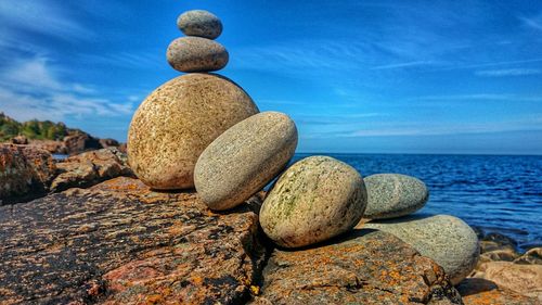 Rocks on beach