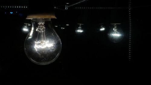 Light bulb at night